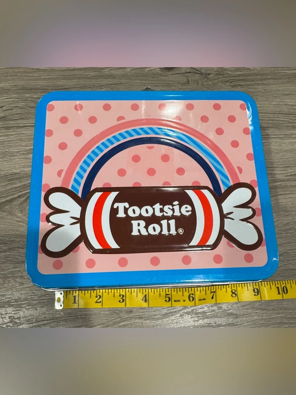 Loungefly Tootsie Roll Pink & Blue Polka Dot Tin